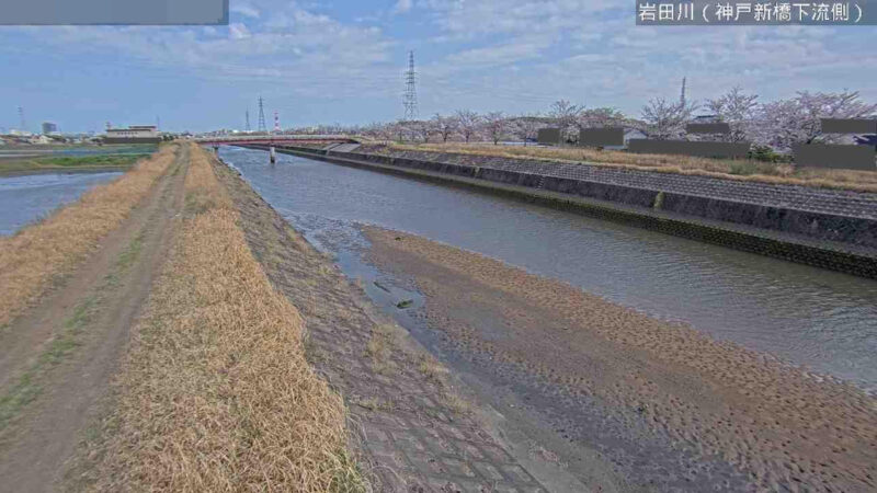 岩田川神戸新橋下流側ライブカメラ(三重県津市神戸)