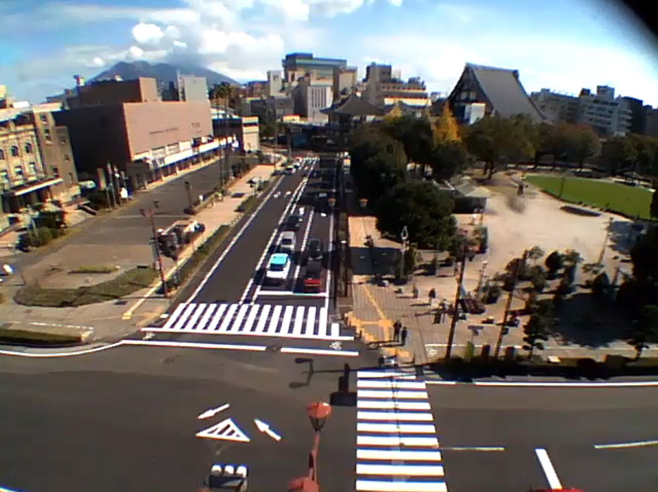 西郷隆盛銅像展望ホールK10カフェライブカメラ(鹿児島県鹿児島市城山町)