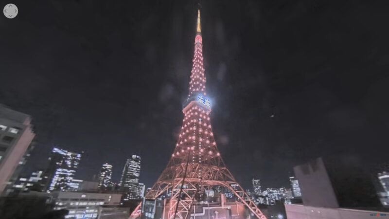 東京タワーライトアップライブカメラ　2022年1月31日　日中国交正常化50周年「中国旧暦新年 東京タワーレッドライトアップ2022」