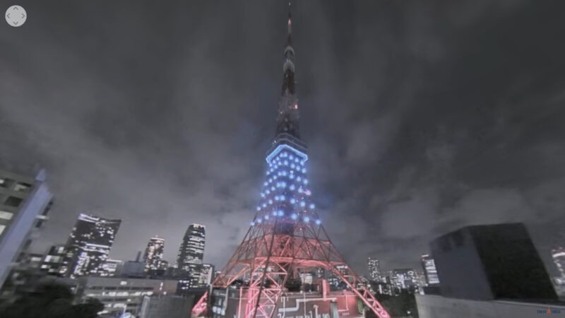 東京タワーライトアップライブカメラ 満月ダイヤモンドヴェール