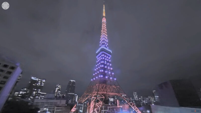 東京タワーライトアップライブカメラ　世界NTDの日