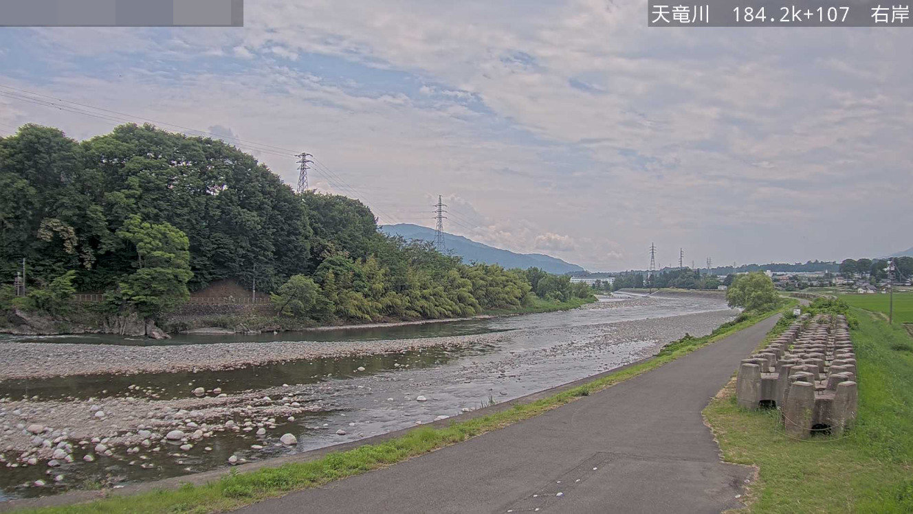 天竜川184.2KP右岸ライブカメラ(長野県宮田村大久保区)