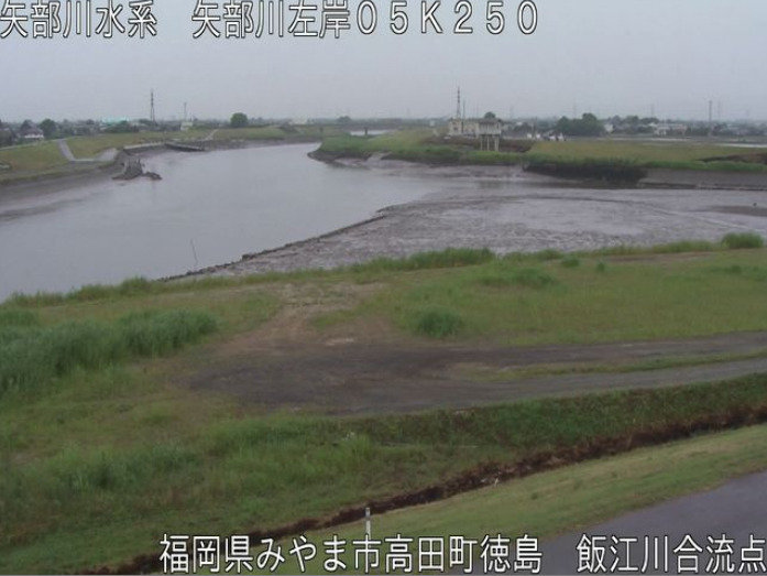 矢部川飯江川合流点ライブカメラ(福岡県みやま市高田町徳島)