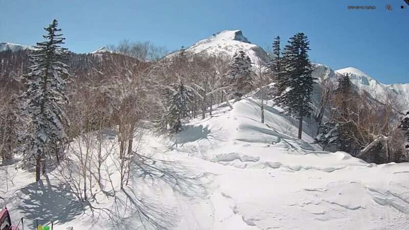 黒岳5合目山頂方向ライブカメラ(北海道上川町層雲峡) 2026年3月18日