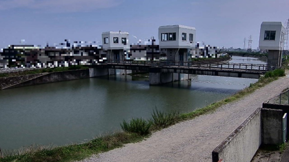 大津茂川大津茂川潮止水門上流ライブカメラ(兵庫県姫路市網干区田井)