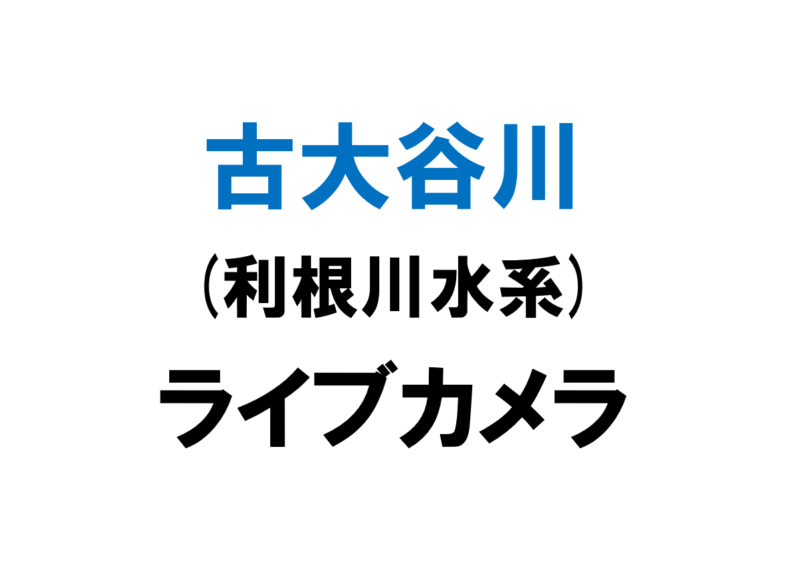 古大谷川(利根川水系)ライブカメラ一覧