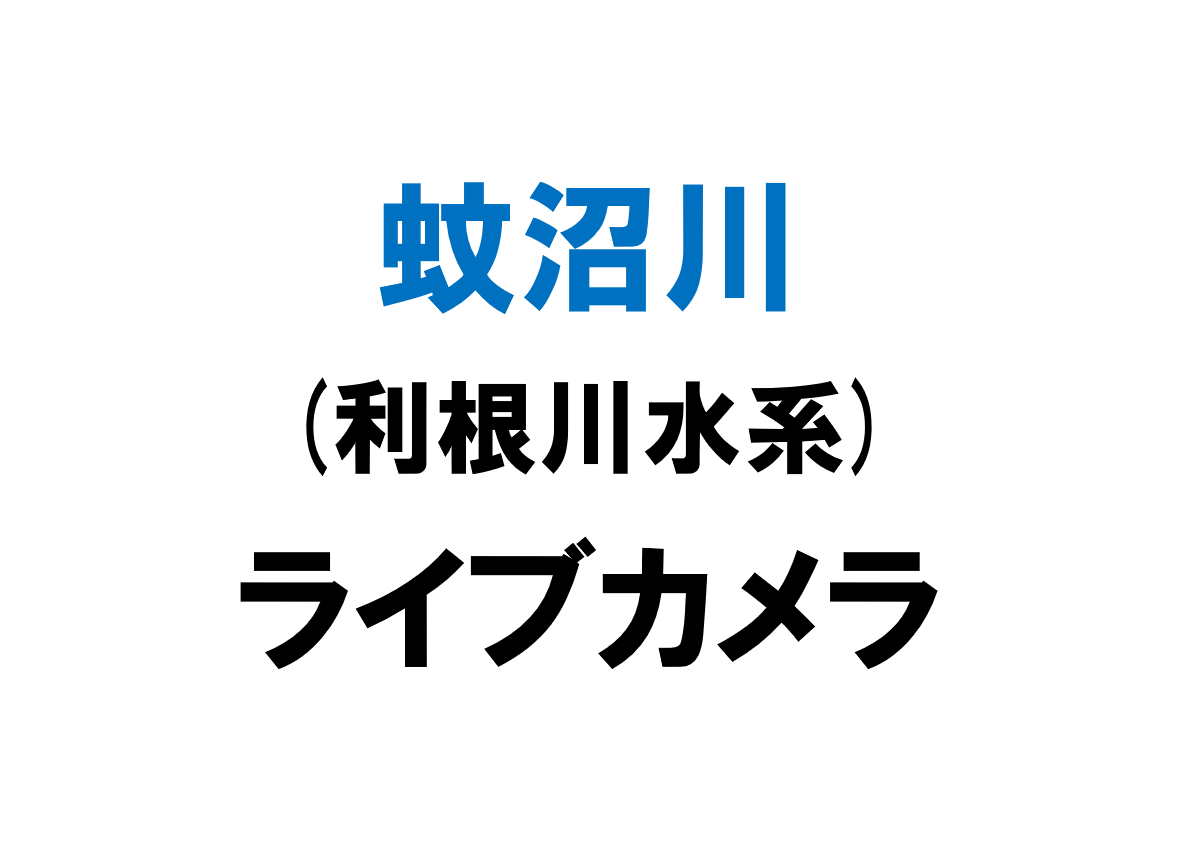 蚊沼川(利根川水系)ライブカメラ一覧