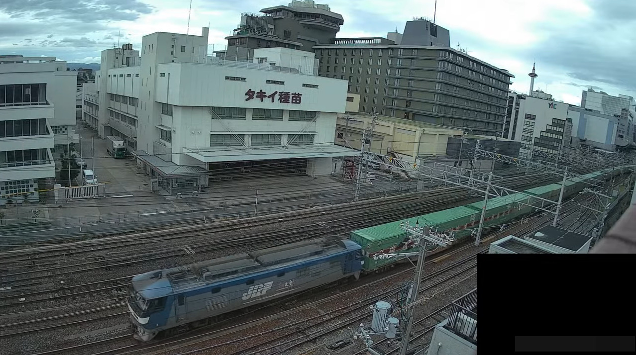 JR京都線京都駅方面ライブカメラ(京都府京都市南区)