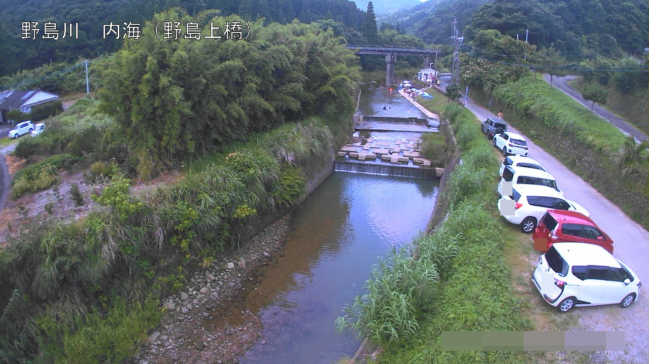 野島川野島上橋ライブカメラ(宮崎県宮崎市内海)