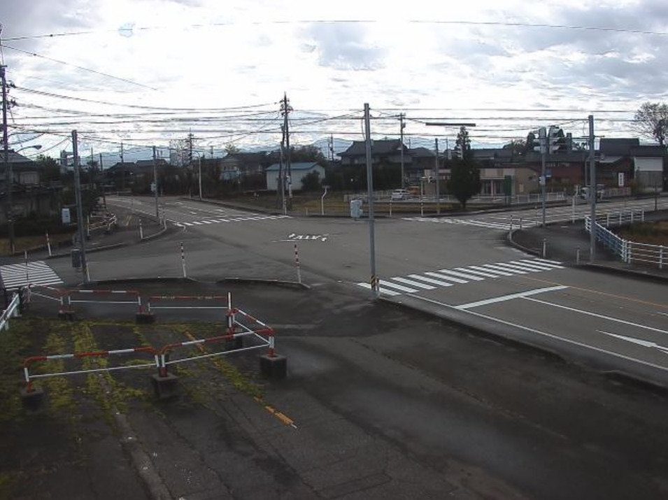 富山県道48号福光福岡線福岡町上蓑ライブカメラ(富山県高岡市福岡町上蓑)