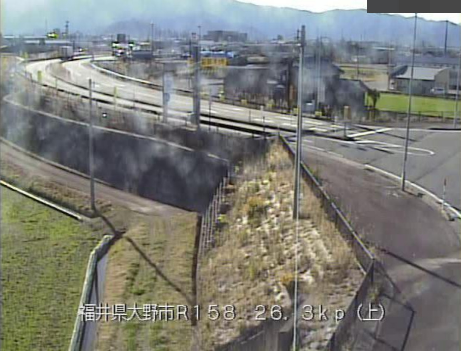 国道158号大野インターチェンジライブカメラ(福井県大野市横枕)