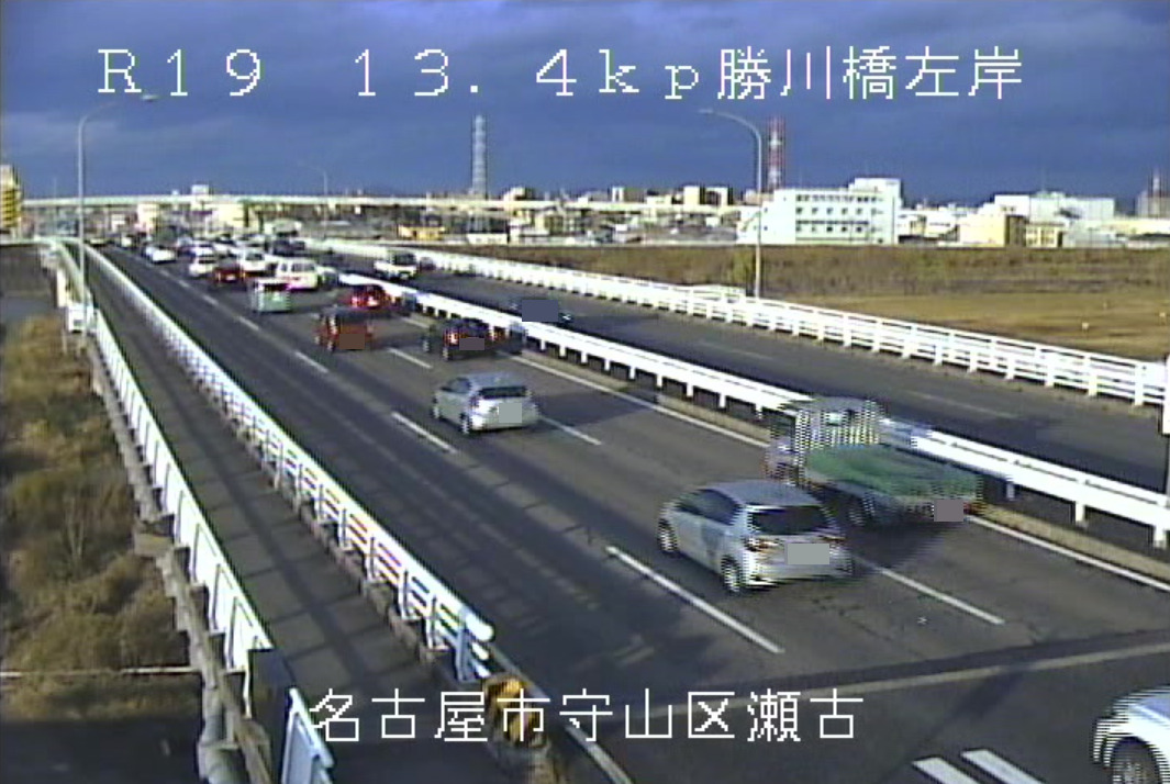 国道19号勝川橋左岸ライブカメラ(愛知県名古屋市守山区幸心)