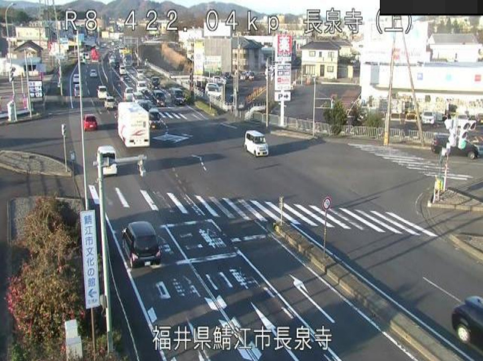 国道8号長泉寺ライブカメラ(福井県鯖江市長泉寺町)