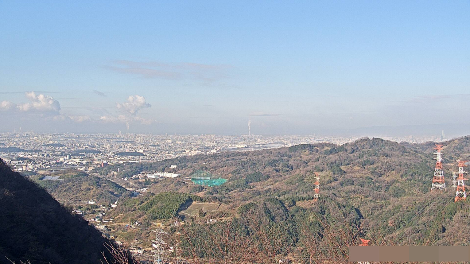 明神山百舌鳥古市古墳群あべのハルカス明石海峡大橋方面ライブカメラ(奈良県王寺町藤井)