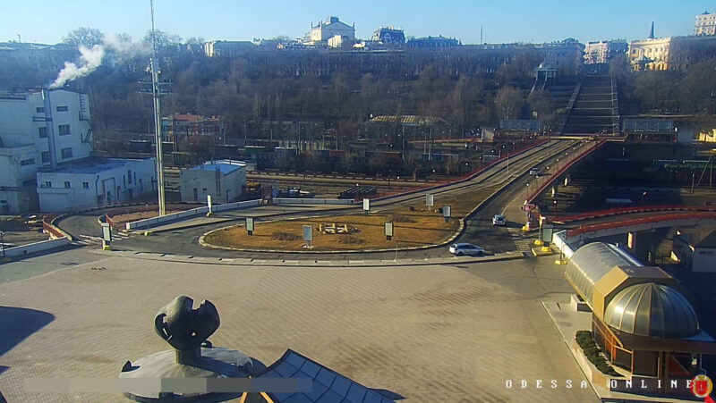 オデッサポチョムキン階段第1ライブカメラ(ウクライナオデッサ州オデッサ)