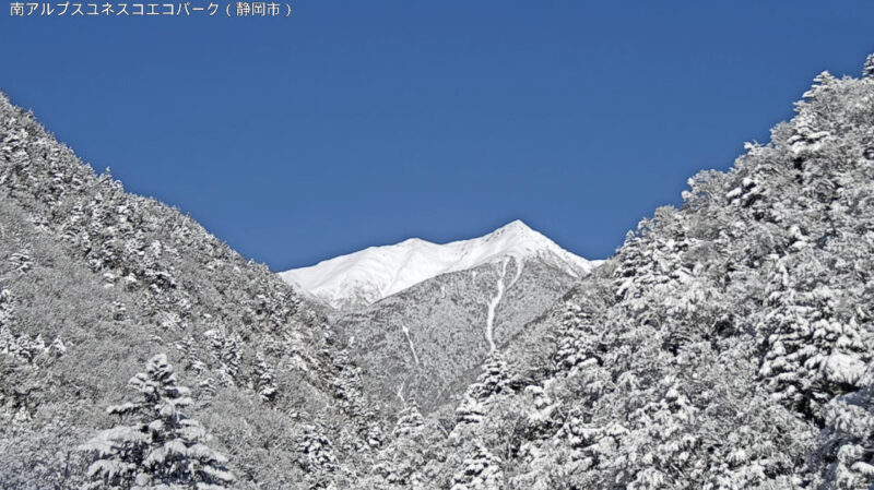 牛首峠赤石岳ライブカメラ(静岡県静岡市葵区)