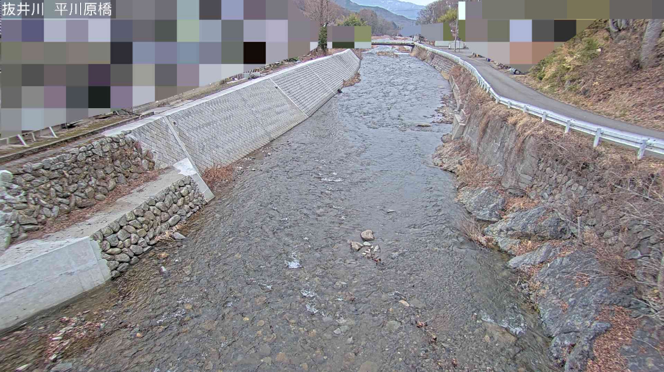 抜井川平川原橋ライブカメラ(長野県佐久穂町大日向)