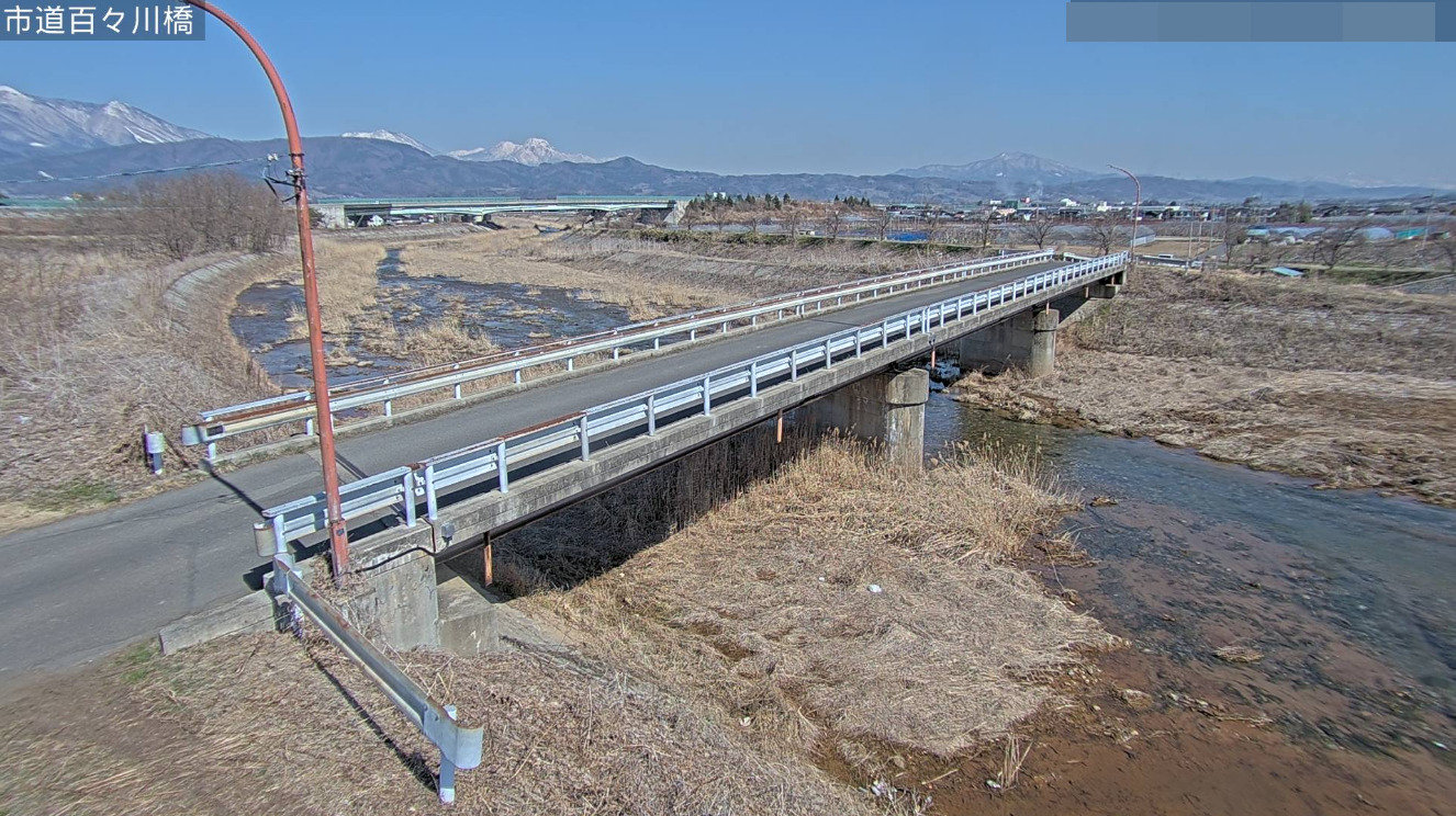 百々川市道百々川橋左岸ライブカメラ(長野県須坂市小山)