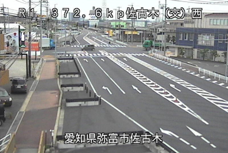 国道1号佐古木交差点西ライブカメラ(愛知県弥富市佐古木)