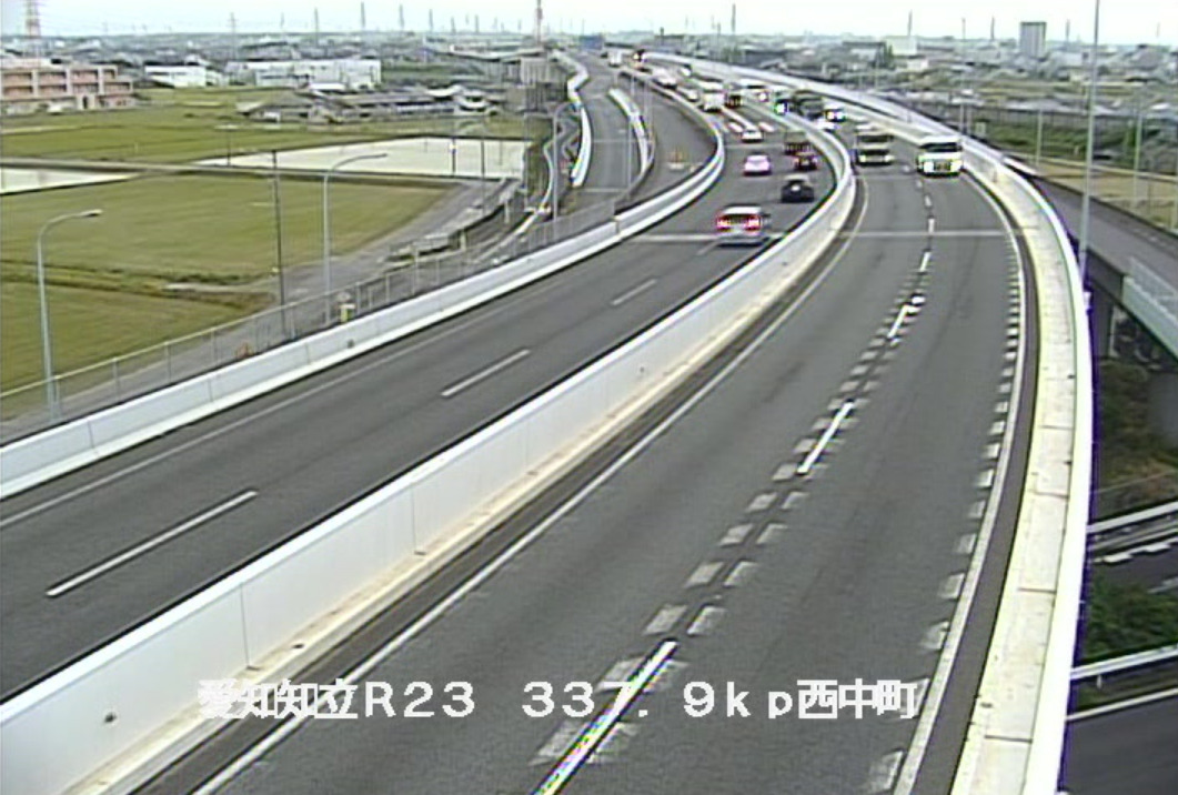 国道23号西中高架橋ライブカメラ(愛知県知立市西中町)