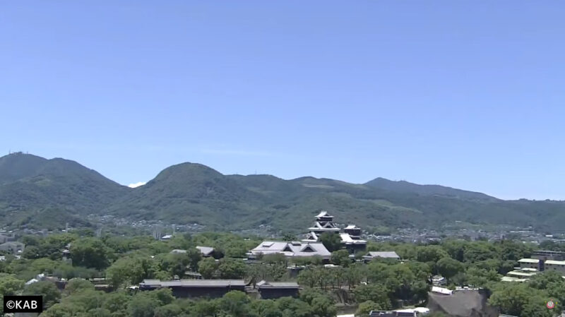 KAB熊本市街熊本城ライブカメラ(熊本県熊本市)