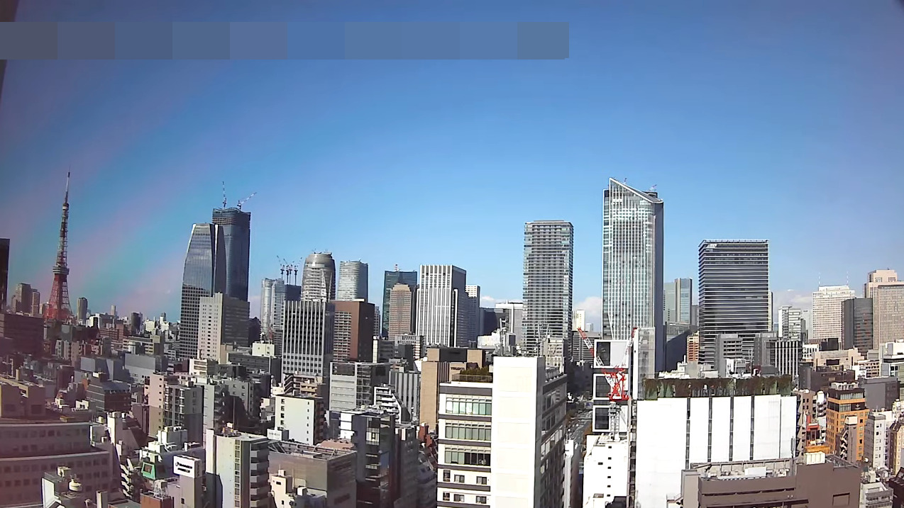 古河産業東京上空天気ライブカメラ(東京都港区新橋)