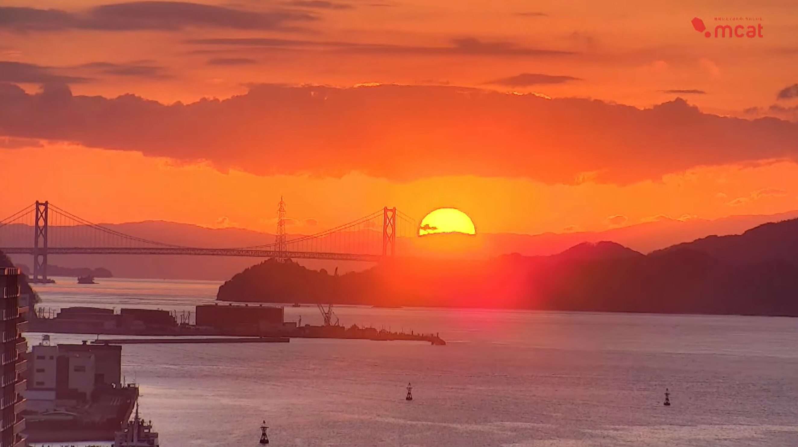 MCAT放送初日の出ライブカメラ(広島県三原市宮沖)