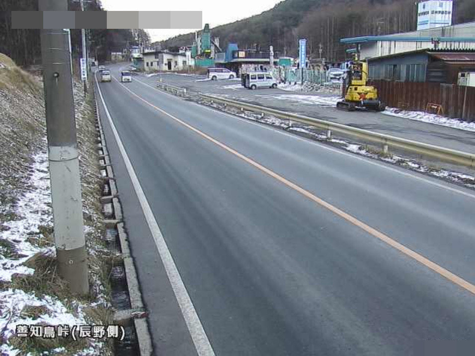 国道153号善知鳥峠辰野側ライブカメラ(長野県塩尻市北小野)