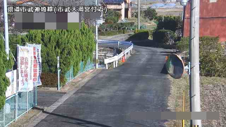 佐賀県道210号市武神埼線市武天満宮付近ライブカメラ(佐賀県みやき町市武)