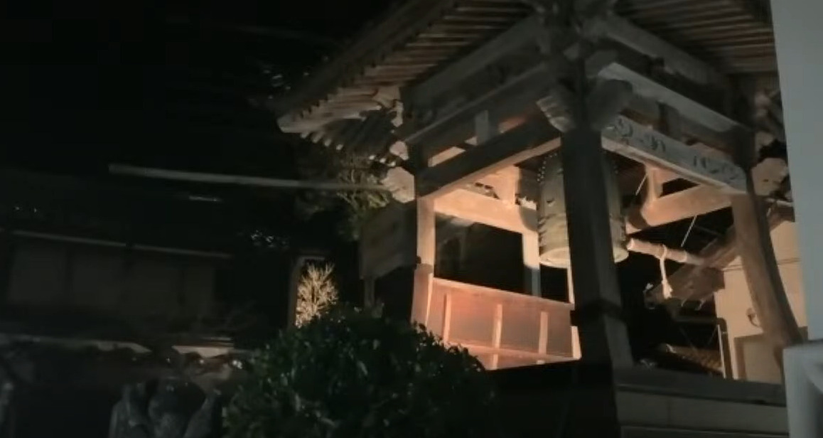 西楽寺除夜の鐘ライブカメラ(島根県大田市温泉津町温泉津)