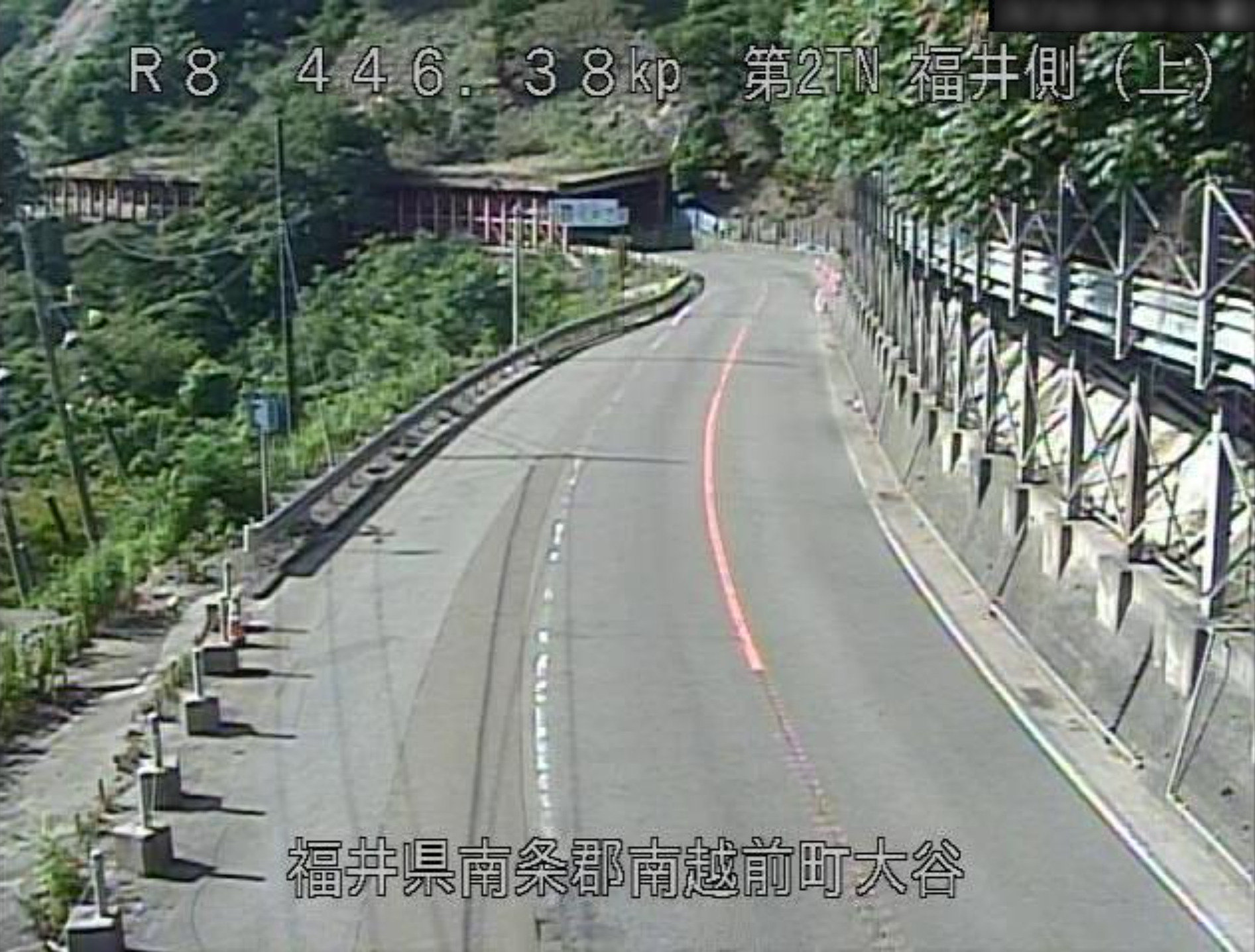国道8号大谷第2トンネル福井側ライブカメラ(福井県南越前町大谷)