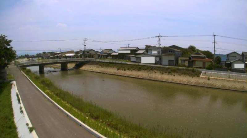 山ノ井川十間橋ライブカメラ(福岡県久留米市三潴町生岩)