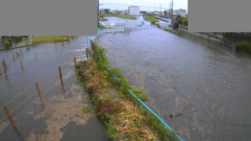 奈坪川東ライブカメラ(栃木県宇都宮市東町)　2025年7月3日 大雨警報・洪水警報