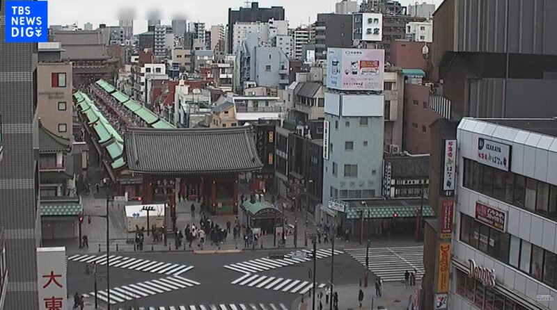 TBS浅草雷門前ライブカメラ(東京都台東区雷門)