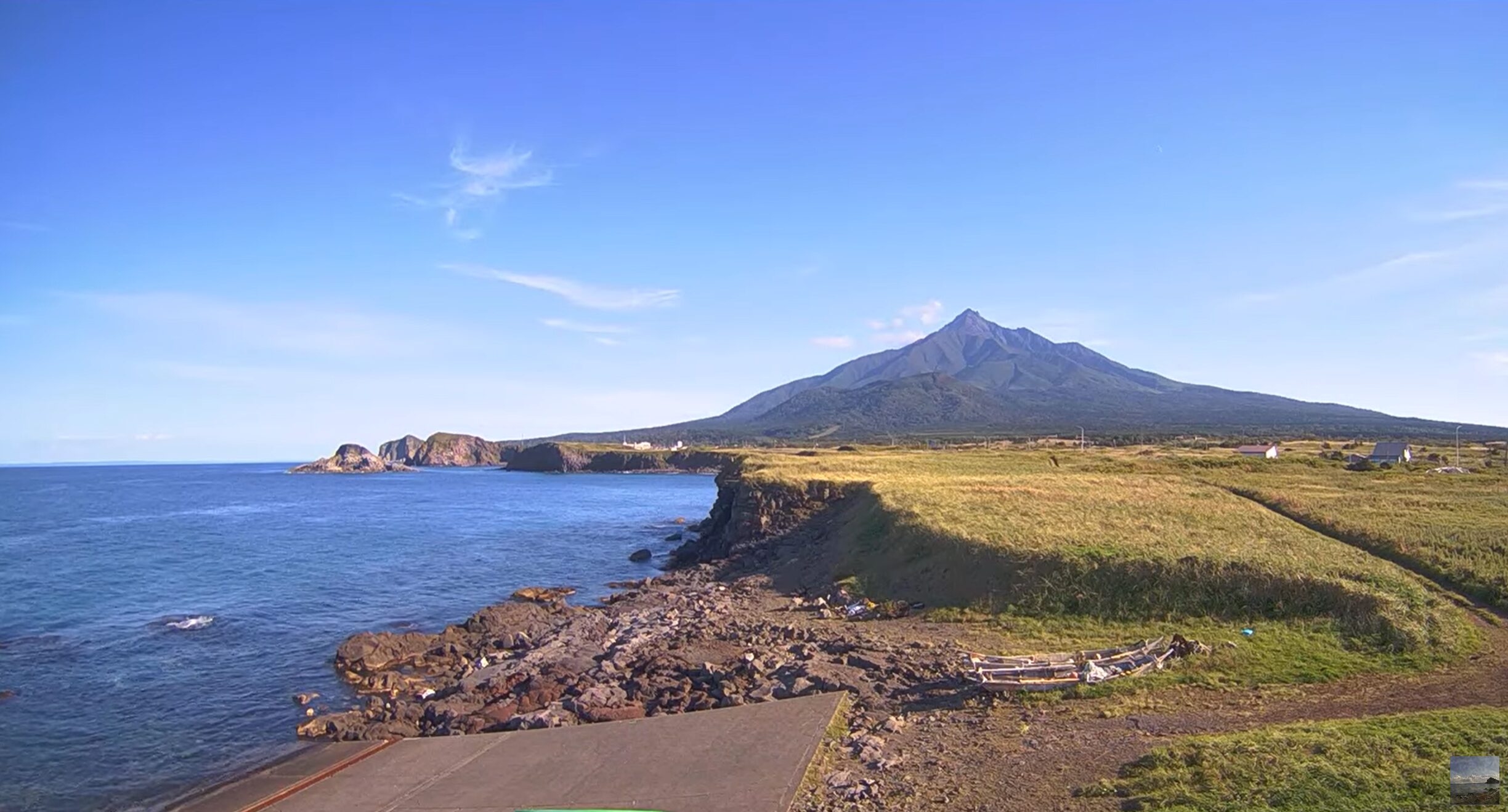 利尻島前浜第2ライブカメラ(北海道利尻富士町鴛泊)