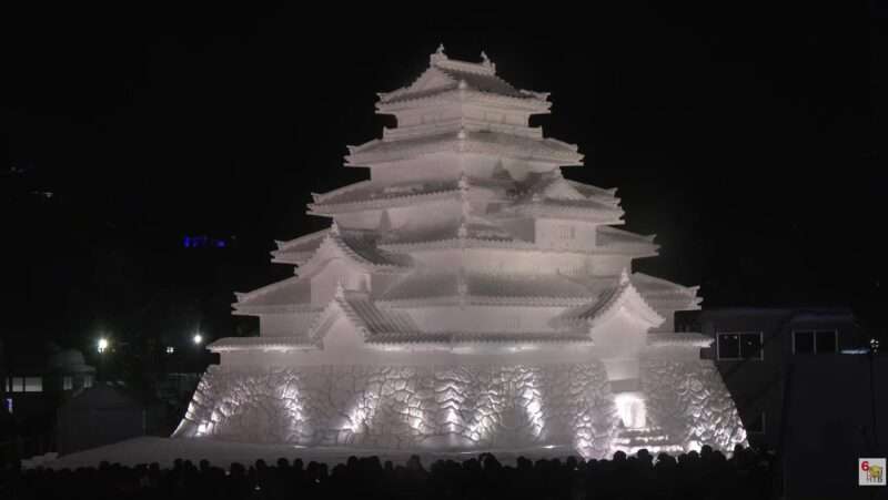 HTBさっぽろ雪まつり会場8丁目ライブカメラ(北海道札幌市中央区大通西8丁目) 2026年会津 鶴ヶ城
