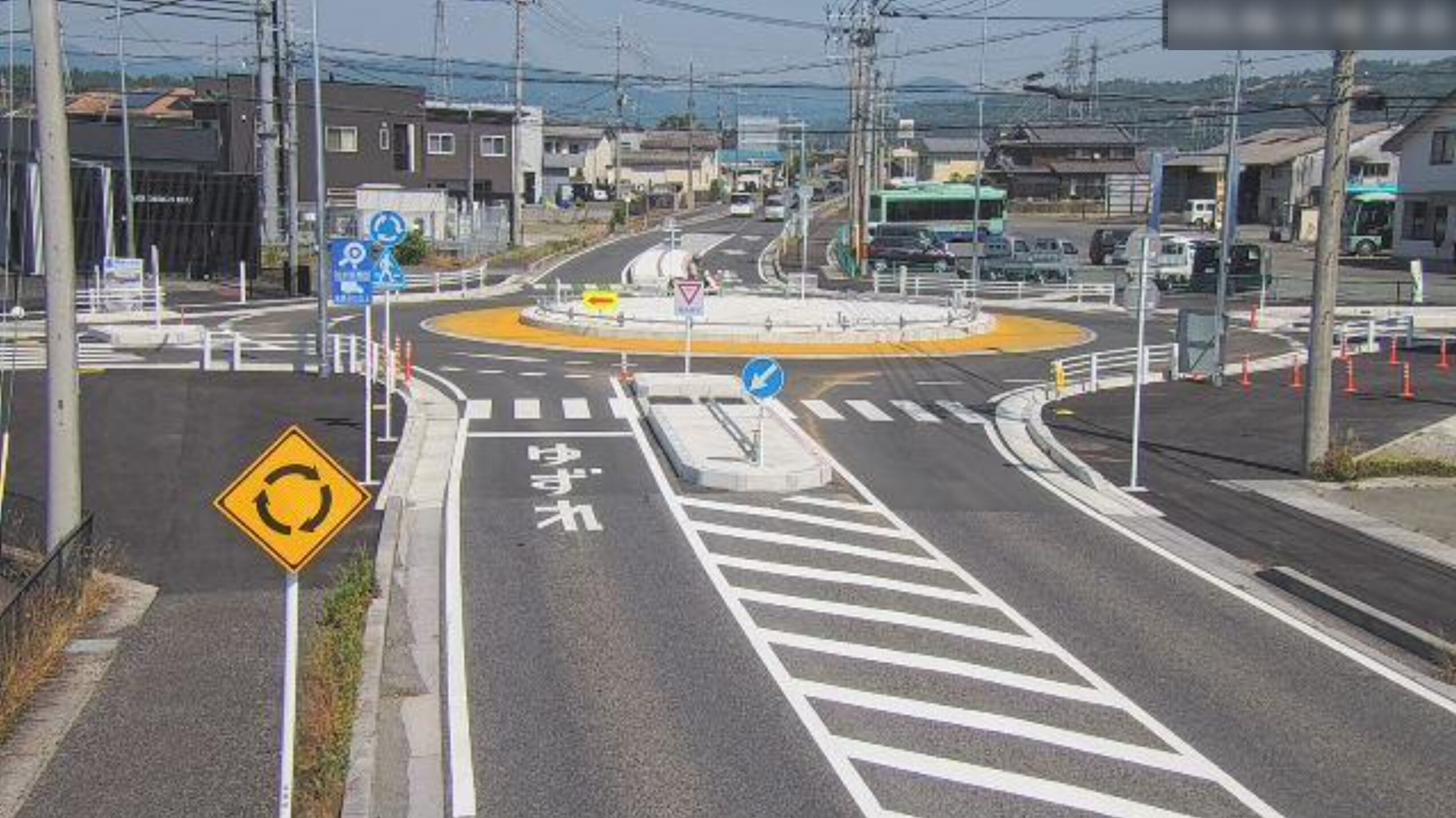 滋賀県道23号小浜朽木高島線五番領ラウンドアバウトライブカメラ(滋賀県高島市安曇川町五番領)