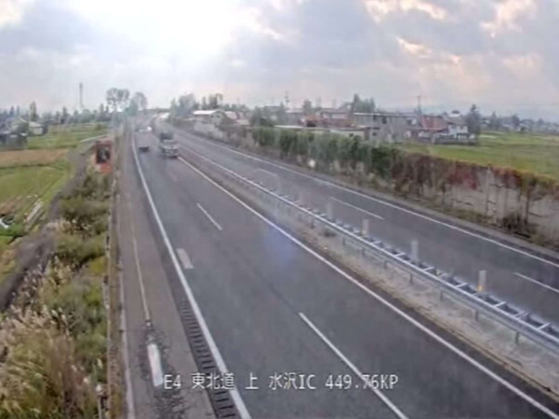 東北自動車道水沢インターチェンジライブカメラ(岩手県奥州市水沢佐倉河)