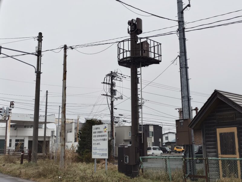 新釧路川鳥取水位観測所に設置している河川監視カメラ