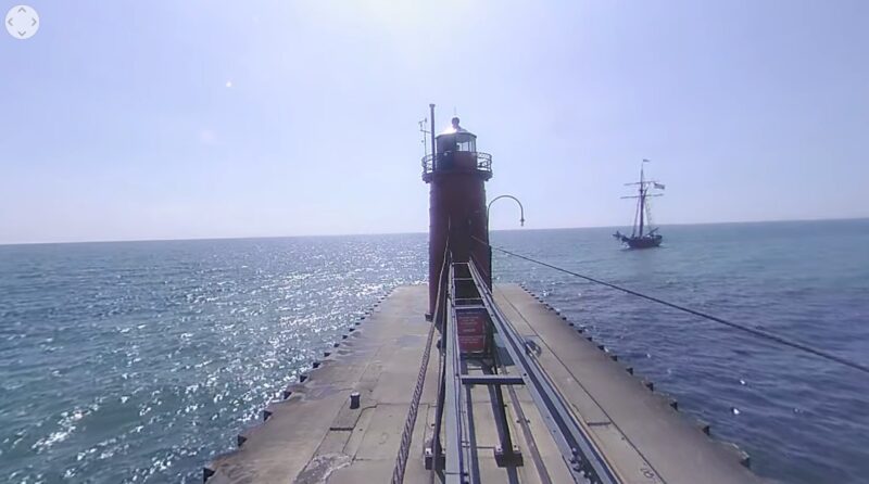 ミシガン湖(South Haven Light - 360° Live Lighthouse Cam on Lake Michigan)ライブカメラ