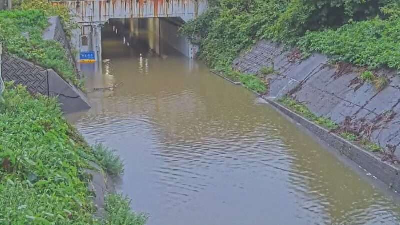 2025年8月27日大雨冠水時 八幡田地下道ライブカメラ(秋田県秋田市泉菅野)