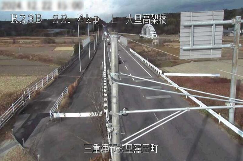 国道23号大里高架橋ライブカメラ(三重県津市大里窪田町)