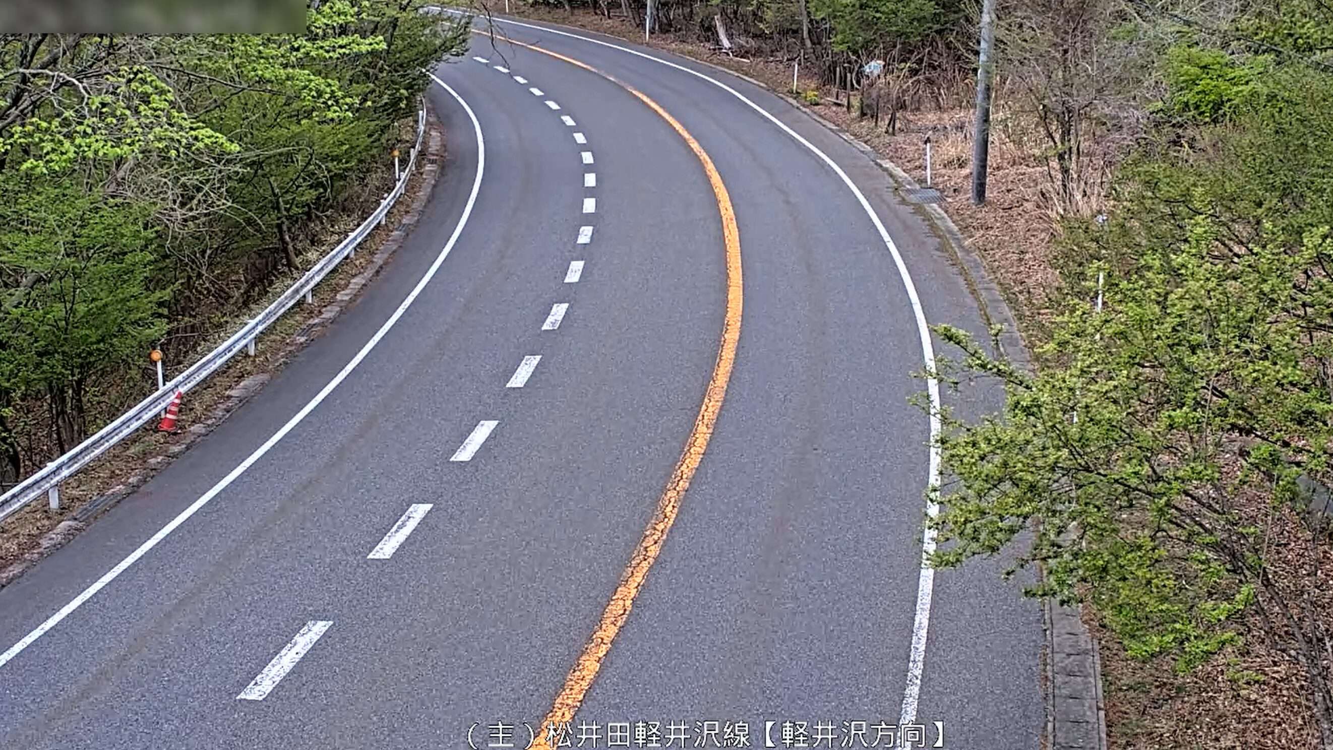 群馬県道92号松井田軽井沢線カーブ第4ライブカメラ(群馬県安中市松井田町西野牧)