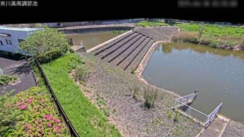 第二大場川吉川美南調節池ライブカメラ(埼玉県吉川市美南)