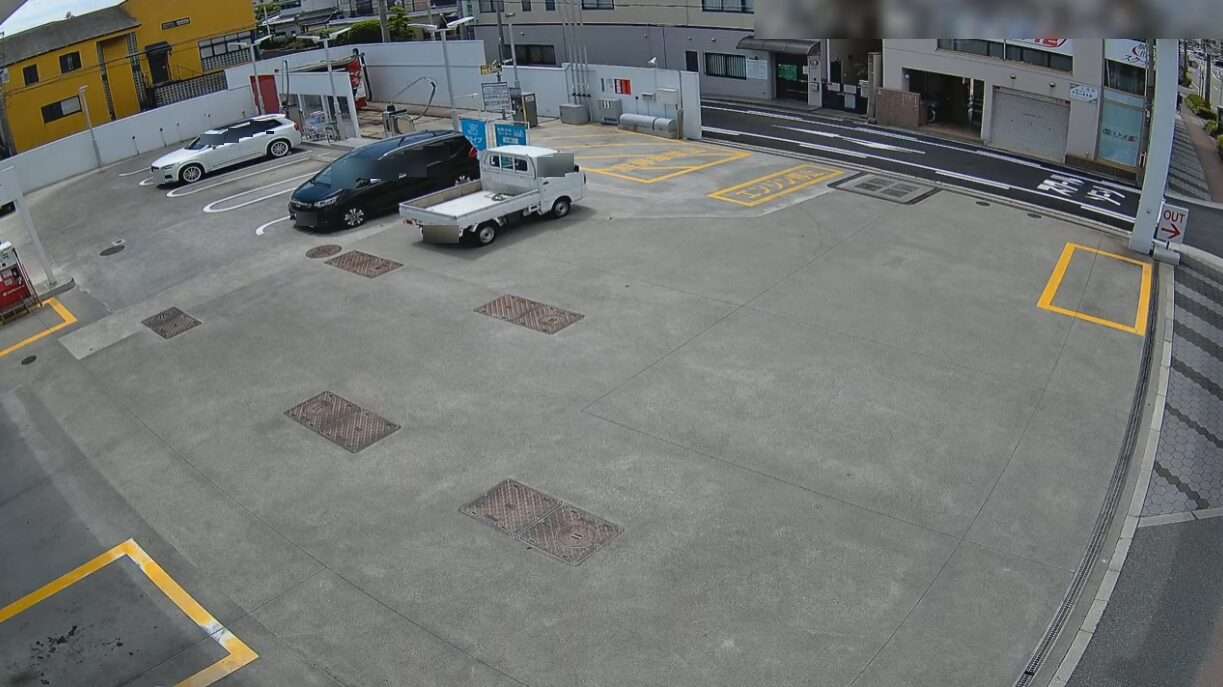 アポロステーション帝塚山SSドライブスルー洗車機混雑状況ライブカメラ(大阪府大阪市住吉区万代)