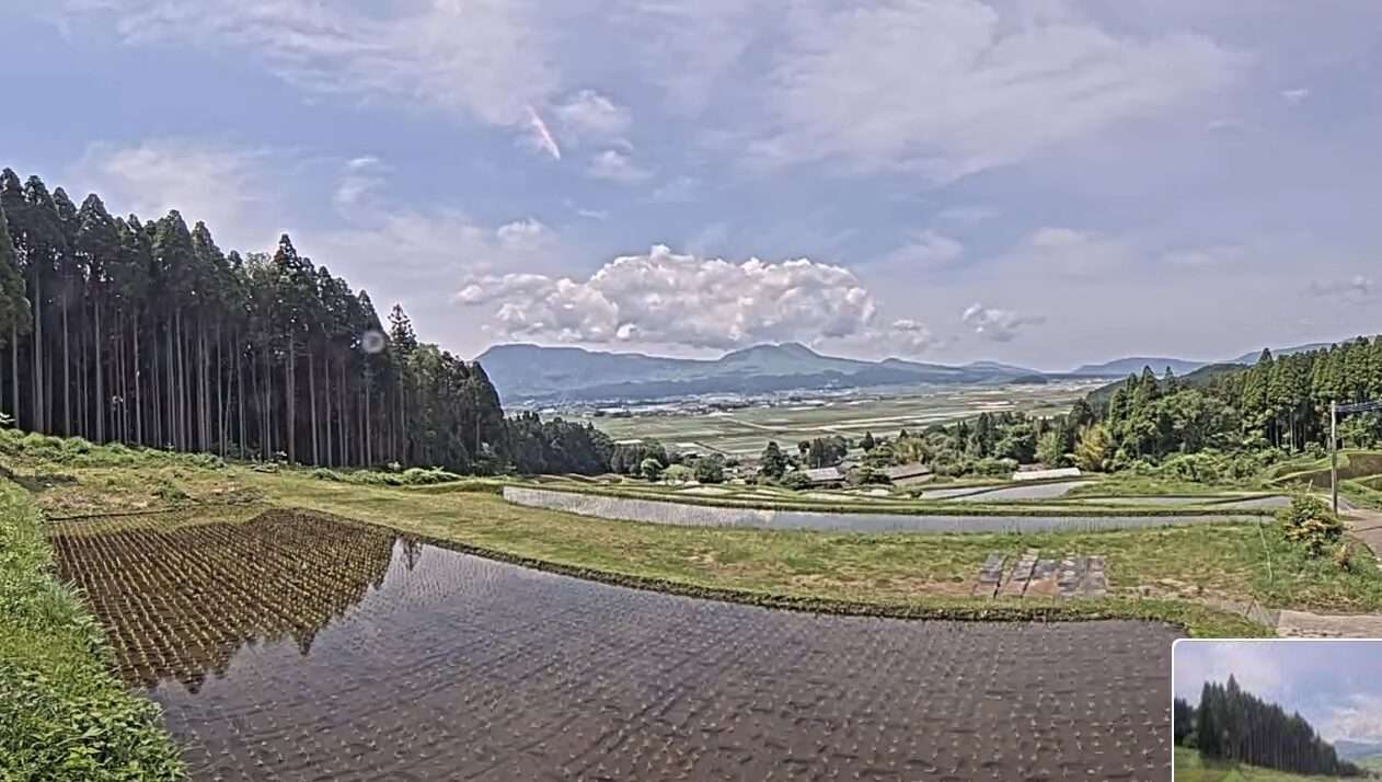 阿蘇水掛の棚田ライブカメラ(熊本県阿蘇市山田)
