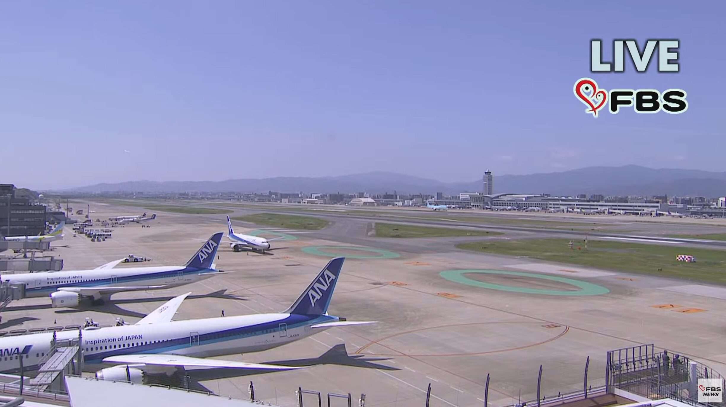 FBS福岡空港ライブカメラ(福岡県福岡市博多区下臼井)