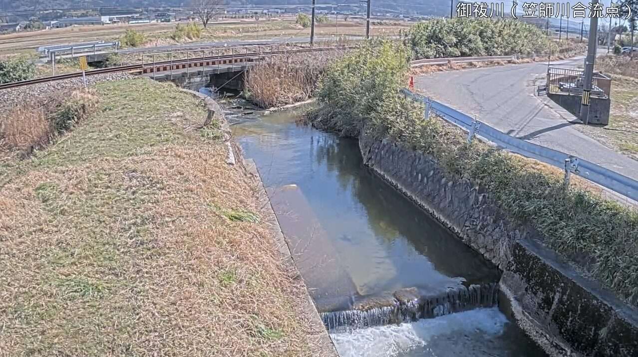 御祓川笠師川合流点ライブカメラ(石川県七尾市国分町)
