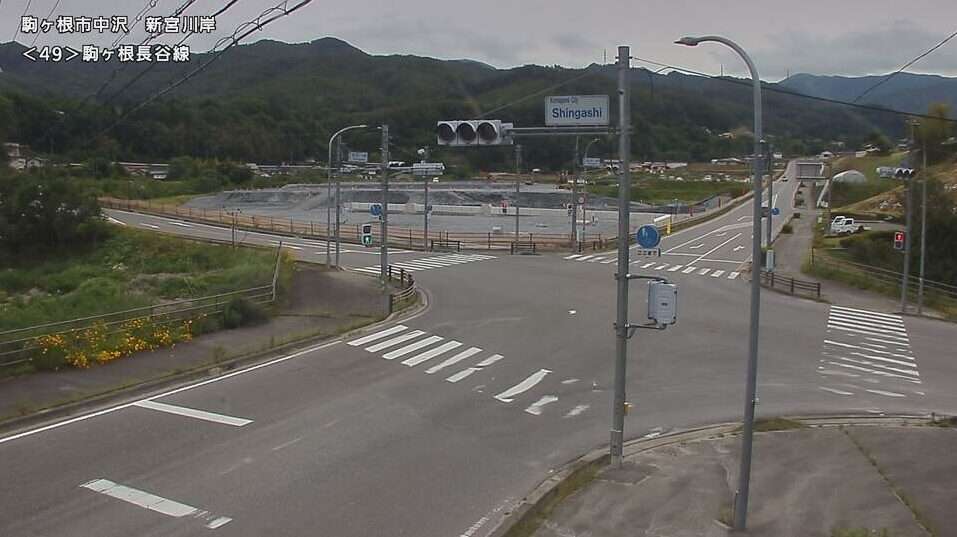 CEK長野県道49号駒ヶ根長谷線新宮川岸交差点ライブカメラ(長野県駒ヶ根市中沢)