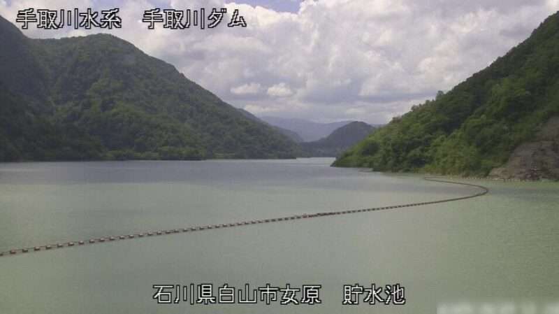 手取川ダム貯水池ライブカメラ(石川県白山市女原)